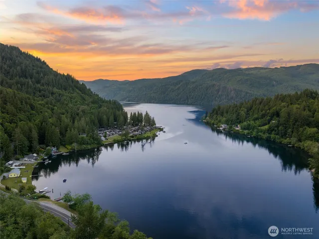 a view of lake and mountain view