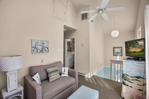 a bedroom with a bed and furniture