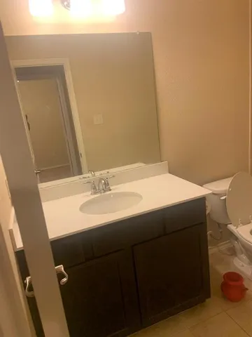 a bathroom with a sink and a toilet