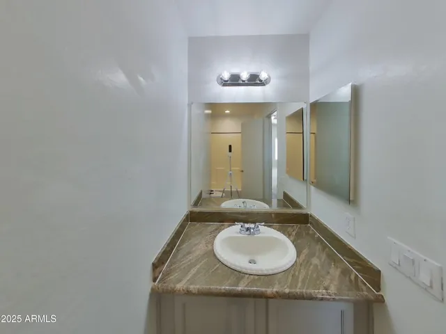 an empty room with closet