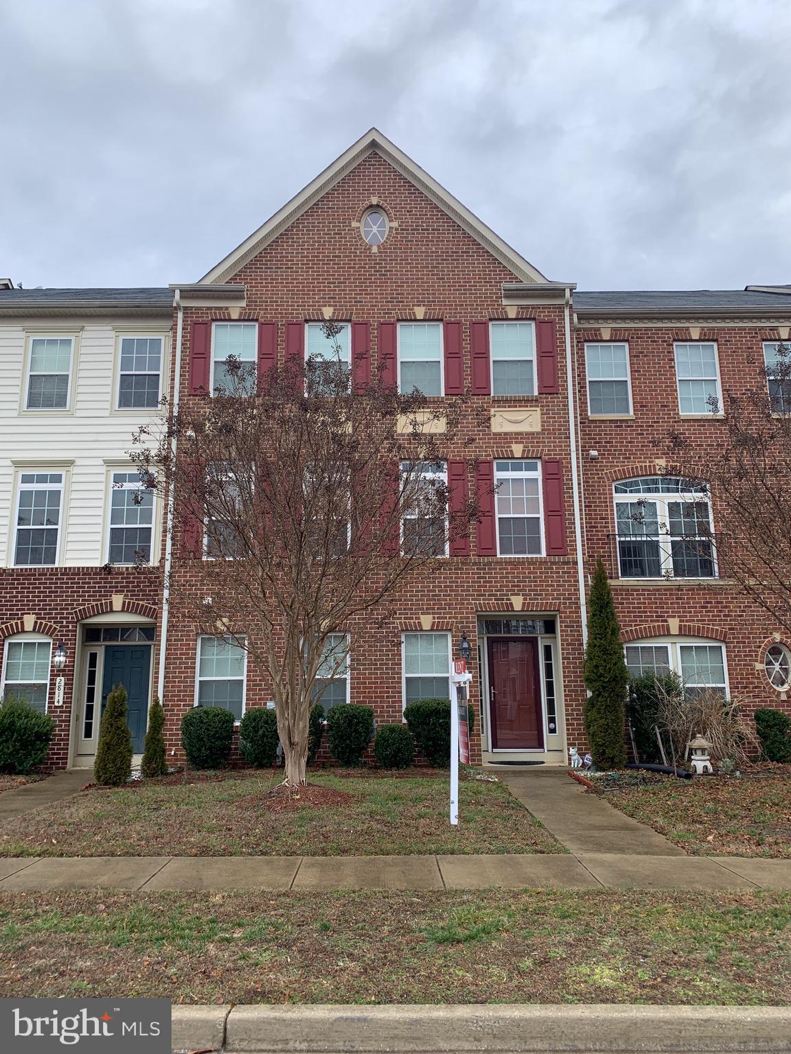 a front view of a building