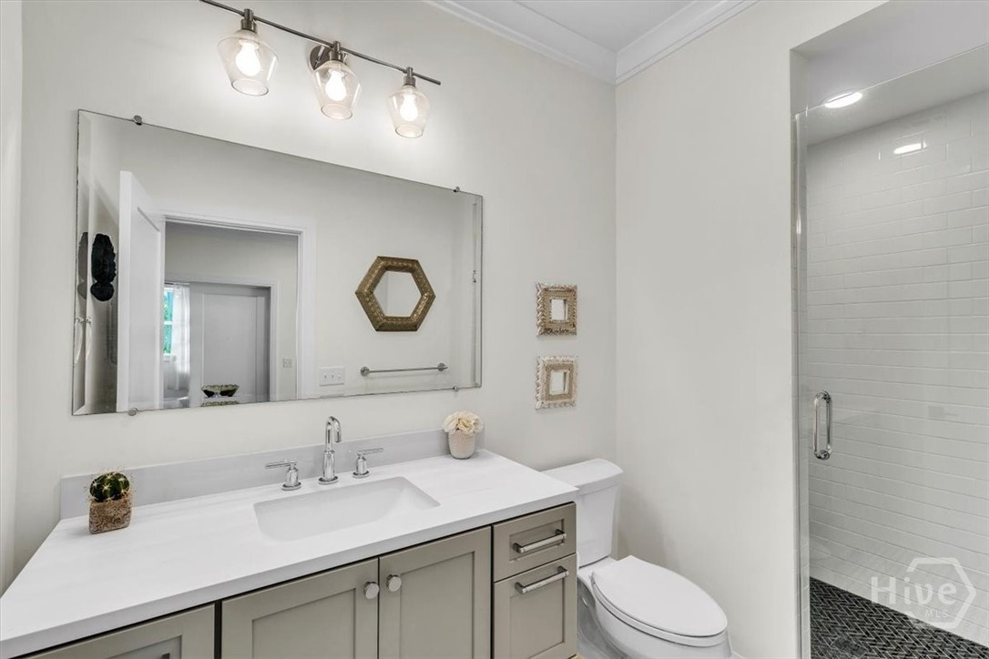 822 Dancy Avenue Savannah, GA 31419 - Photo 55 of 74 Upstairs bathroom services 3 of the 4 upstairs bedrooms.