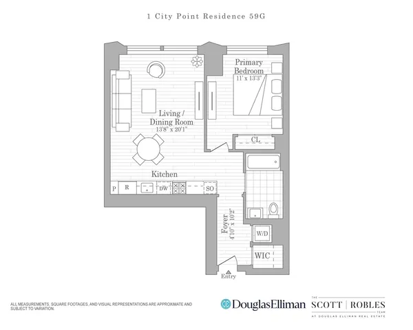 $1,650,000 | 1 City Point, Unit 59G | Downtown Brooklyn