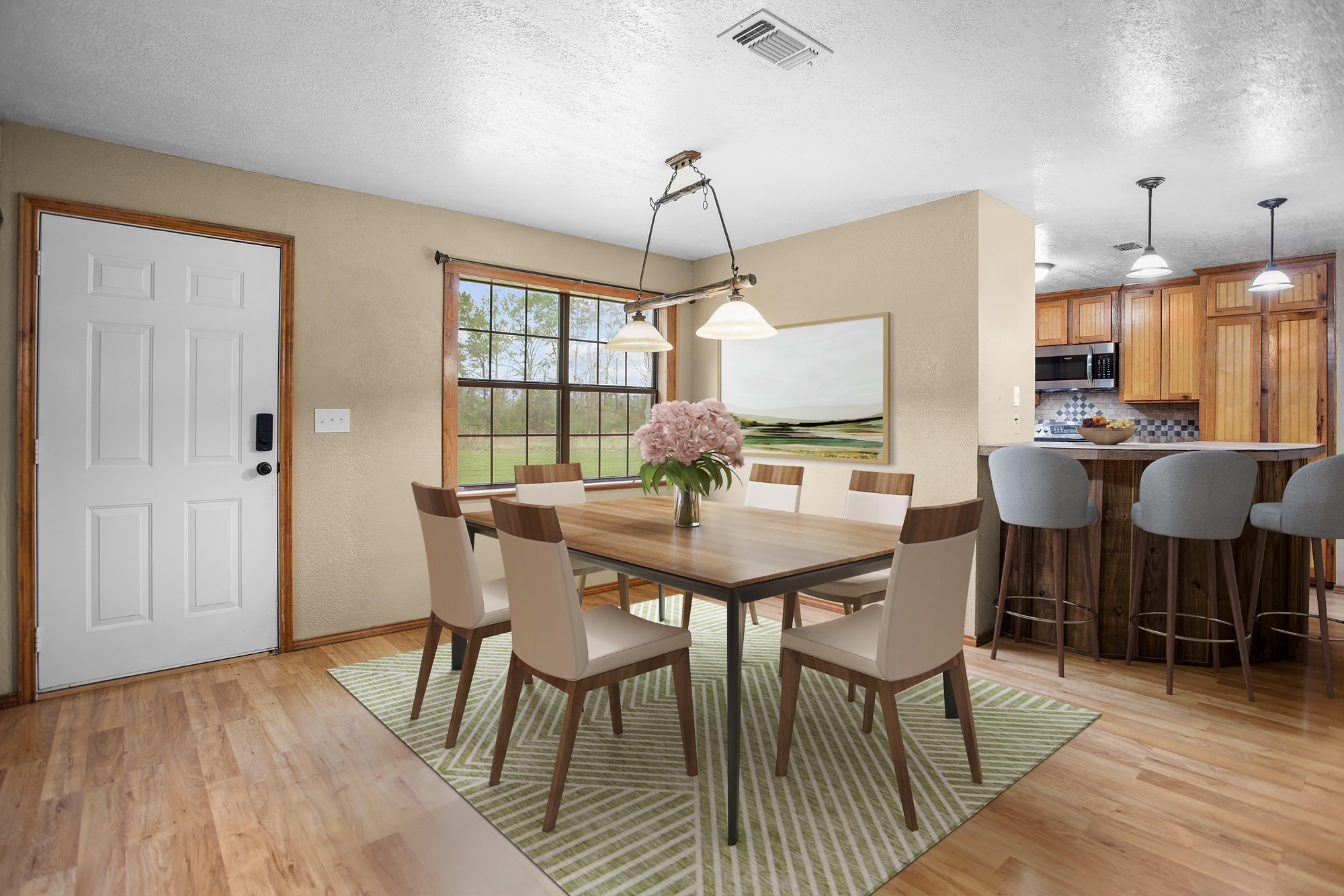 991 Herman Nerren Road Huntington, TX 75949 - Photo 6 of 23 a view of a a dining room with furniture window and wooden floor