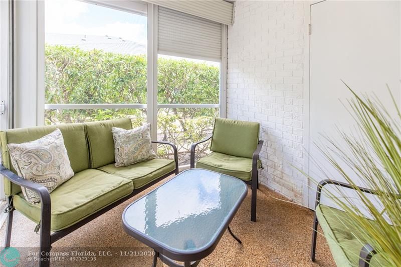 Limetree Condominiums Boynton Beach, FL 33436 - Photo 25 of 45 This lovely Lanai, under the roof, with a ceiling fan and practical pull down sun shades provides comfort for year round enjoyment. Notice the large storage closet in the enclosed Lanai.