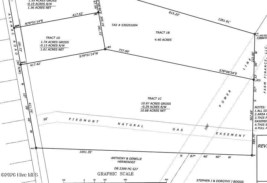 1 C Alamac Road Lumberton, NC 28358 - Photo 4 of 5 Tract 1C - Survey