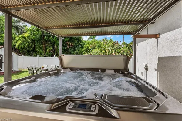 a view of car parked in garage