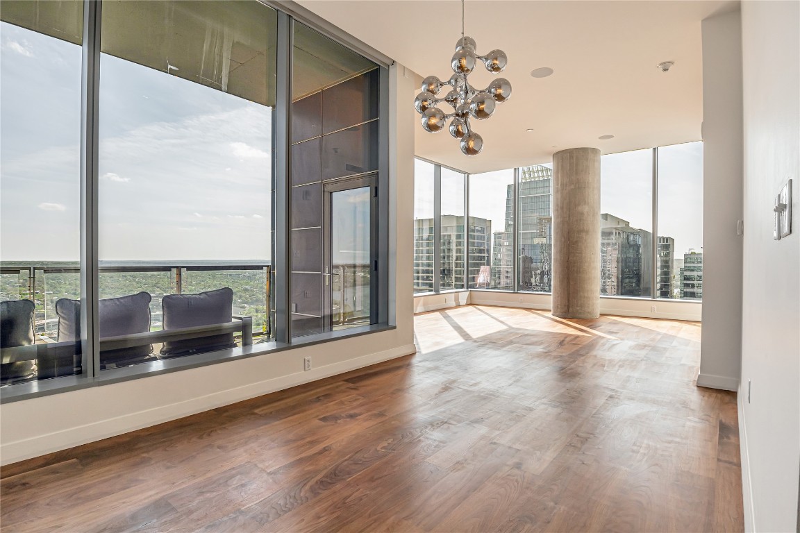 210 Lavaca Street, Unit 2903 Austin, TX 78701 - Photo 31 of 39 a view of front door and porch with a floor to ceiling window