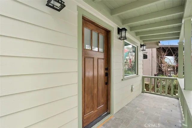 a view of front door of house