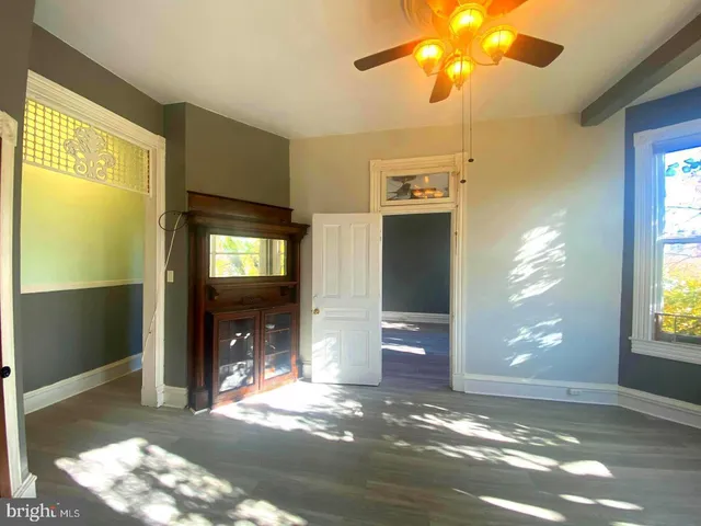 a view of a livingroom with a window