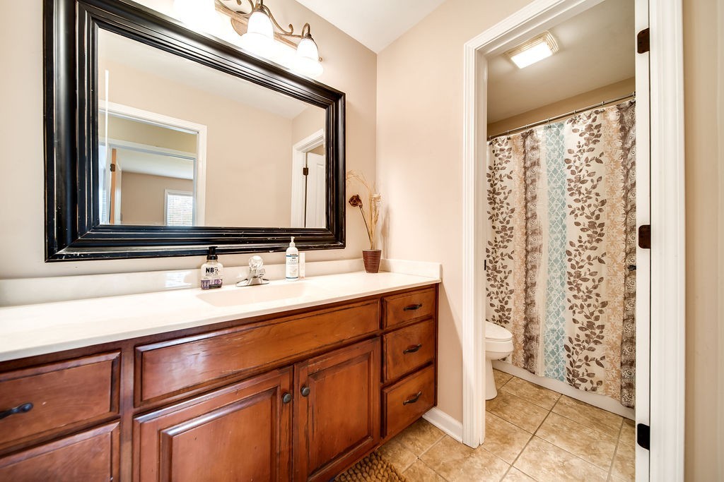 181 Dry Fork Road South Bethpage, TN 37022 - Photo 33 of 52 a bathroom with a sink a vanity and a mirror