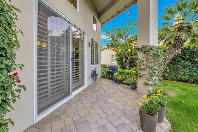 a view of path with potted plants