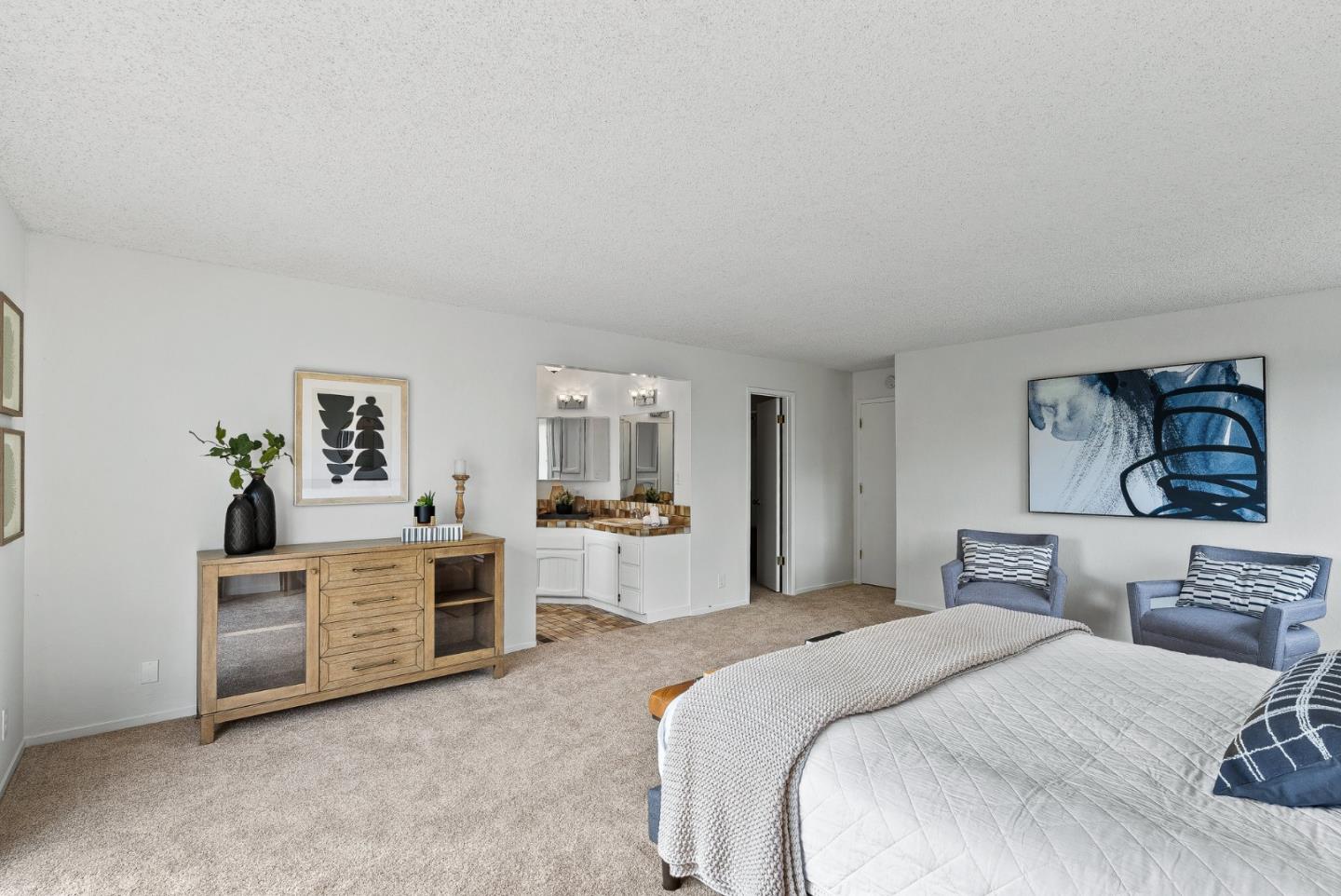 330 Enos Lane Corralitos, CA 95076 - Photo 22 of 73 a bedroom with a bed and a desk