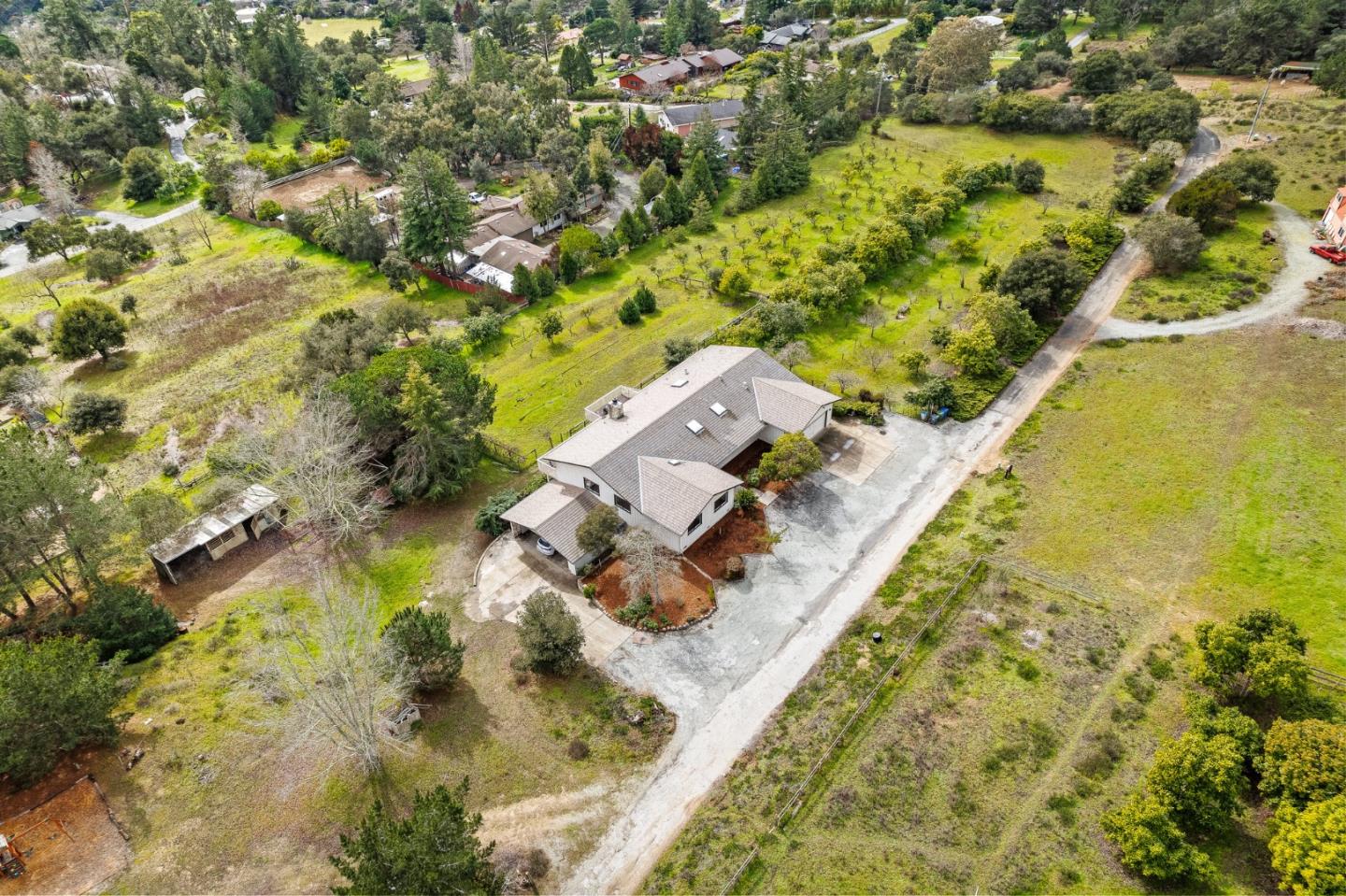 330 Enos Lane Corralitos, CA 95076 - Photo 61 of 73 an aerial view of residential houses with outdoor space