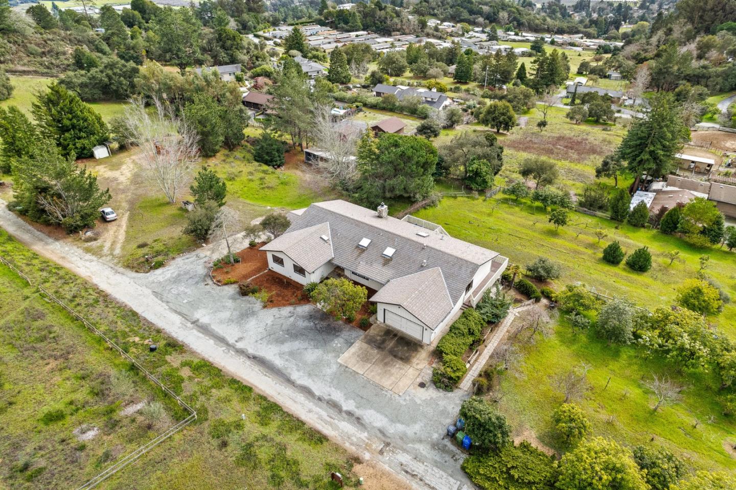 330 Enos Lane Corralitos, CA 95076 - Photo 62 of 73 an aerial view of residential houses with outdoor space