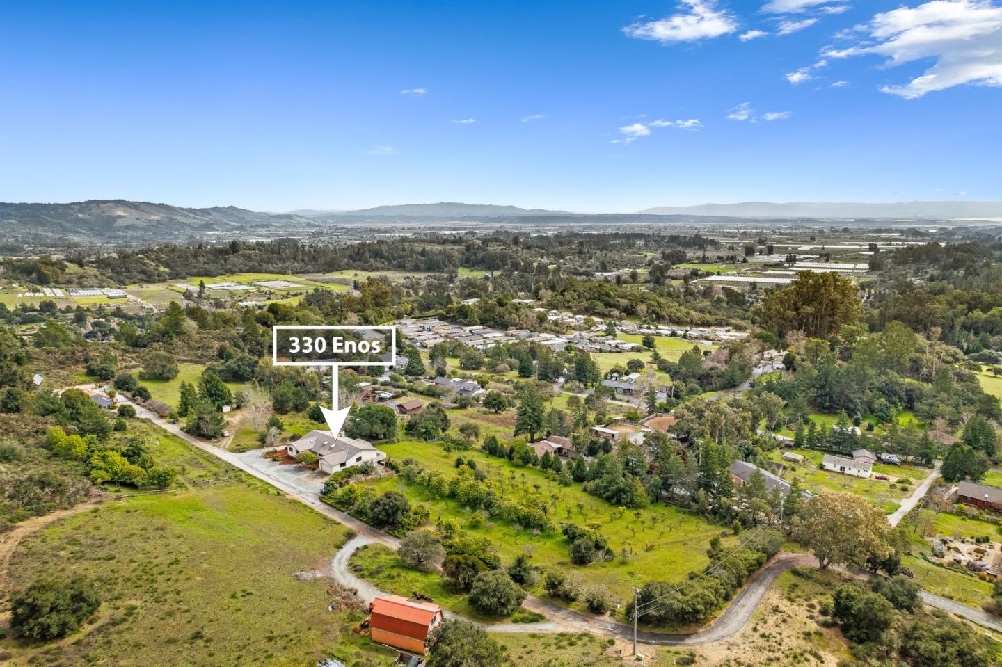 330 Enos Lane Corralitos, CA 95076 - Photo 63 of 73 an aerial view of residential houses with outdoor space