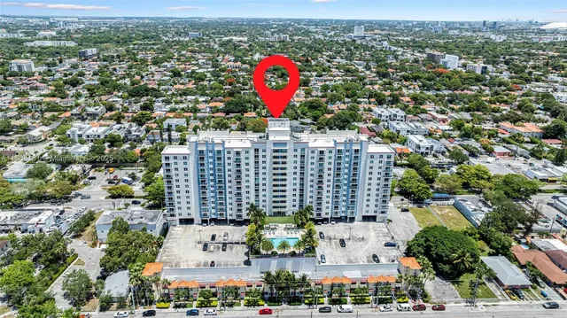 an aerial view of a city