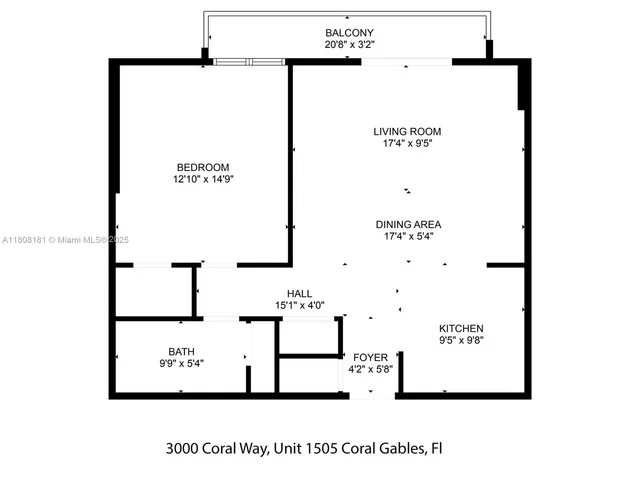 $355,000 | 3000 Coral Way, Unit 1505, Miami, FL 33145