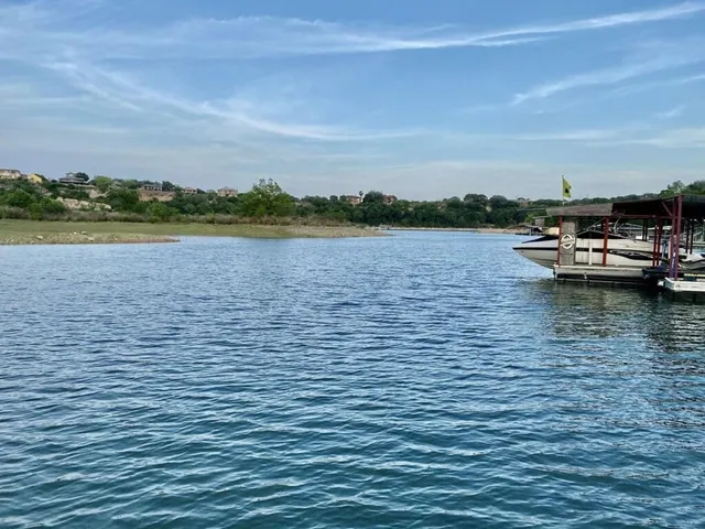 a view of lake and mountain