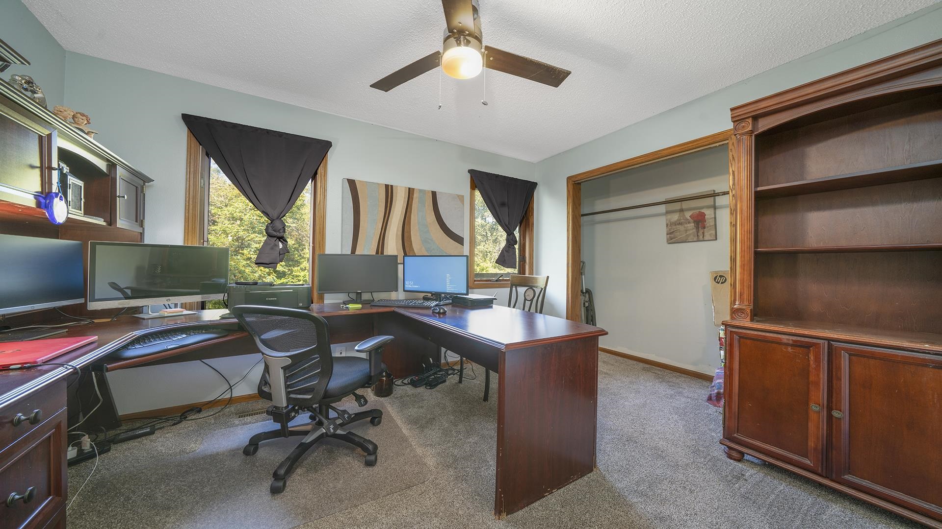 4432 Highway 2 Oregon, IL 61061 - Photo 30 of 49 a view of a workspace with furniture and a window