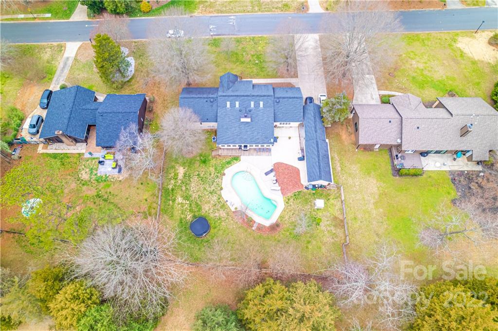 5100 Rounding Run Road Charlotte, NC 28277 - Photo 40 of 46 a aerial view of a house with a swimming pool