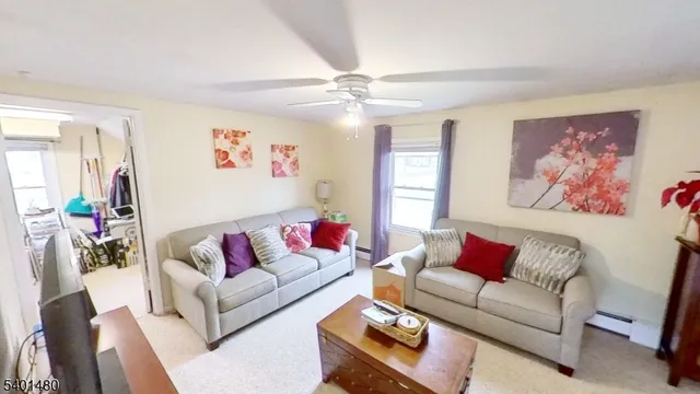 a living room with furniture and a couch