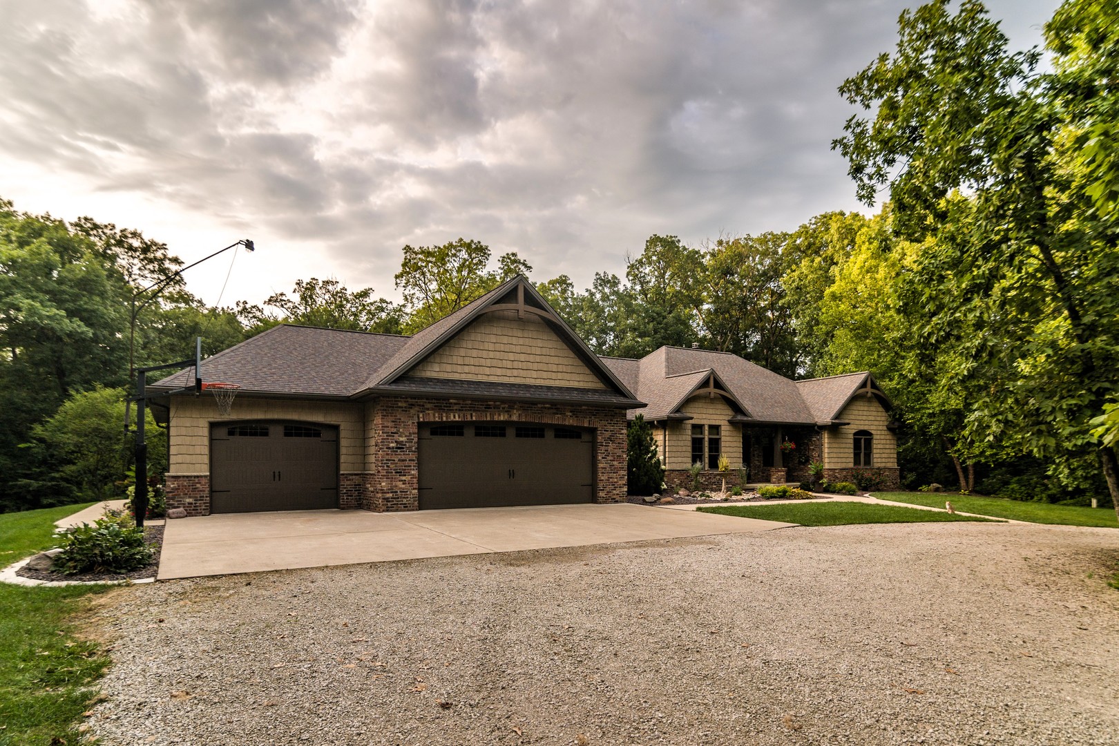 6690 Little Galilee Road Clinton, IL 61727 - Photo 1 of 53 a front view of a house with a yard and garage
