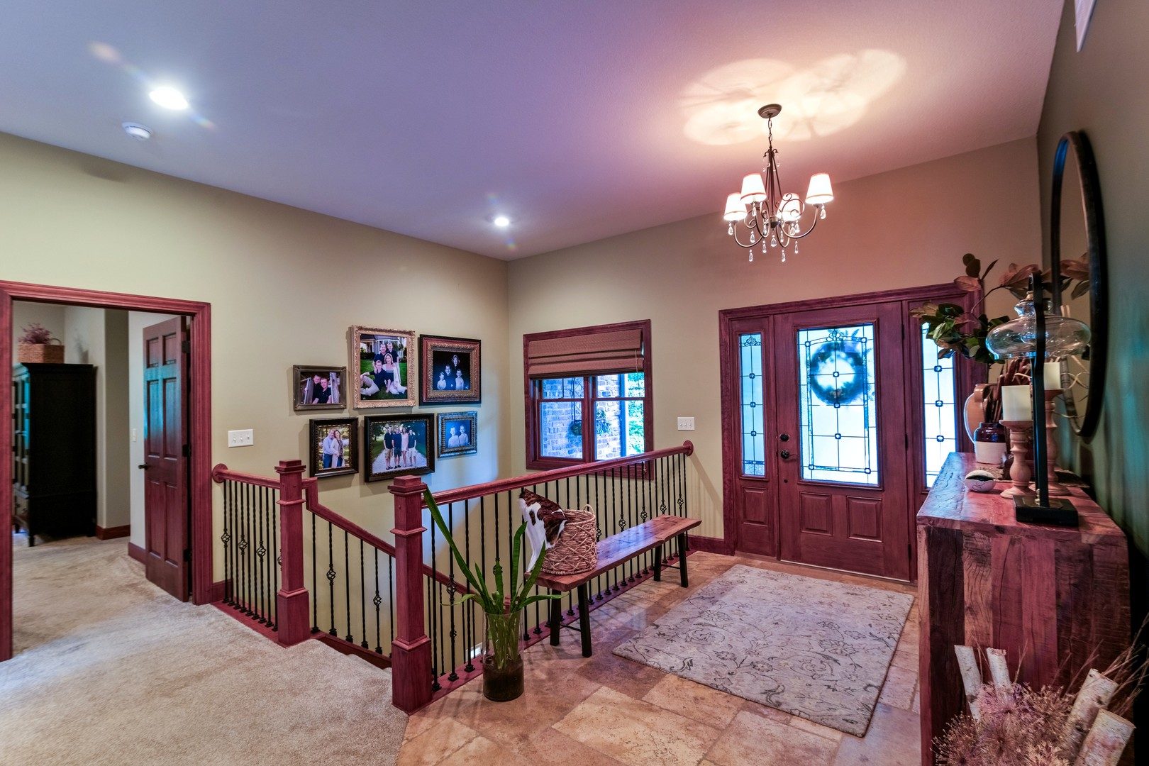 6690 Little Galilee Road Clinton, IL 61727 - Photo 20 of 53 a living room with lots of furniture and a flat screen tv