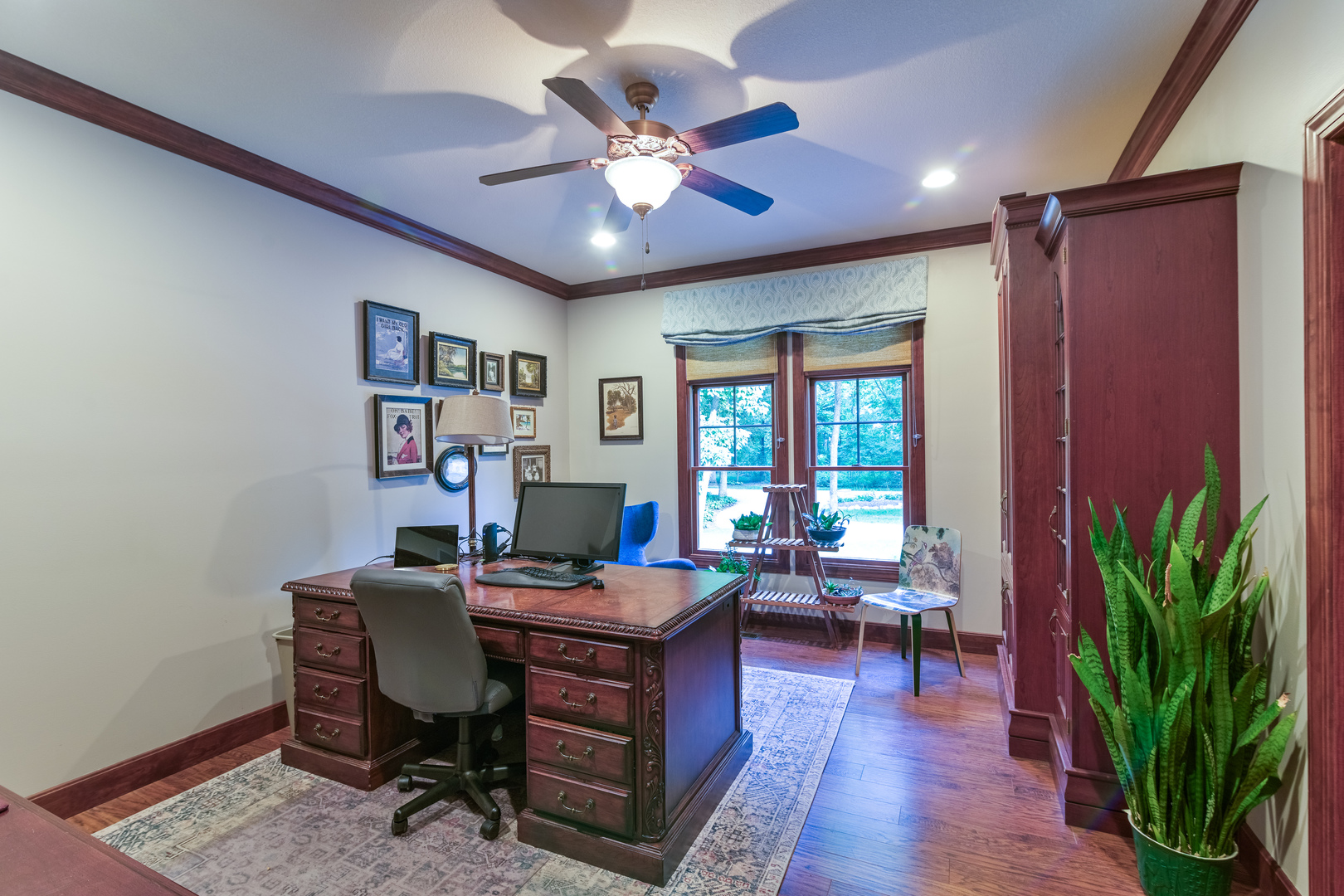 6690 Little Galilee Road Clinton, IL 61727 - Photo 41 of 53 a workspace with furniture and a potted plant