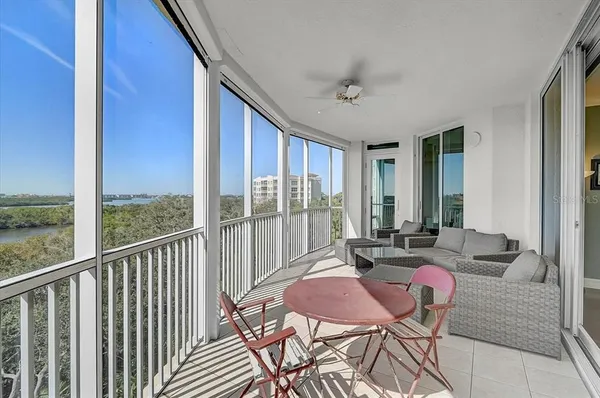 an aerial view of a house with outdoor space