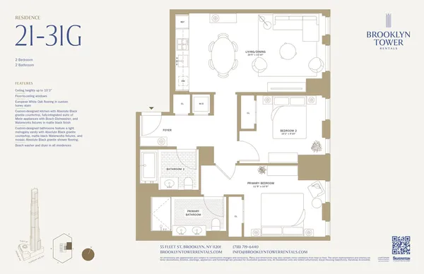 $8,297 | 55 Fleet Street, Unit 27G | Downtown Brooklyn