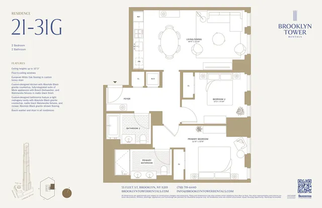 $8,297 | 55 Fleet Street, Unit 27G | Downtown Brooklyn