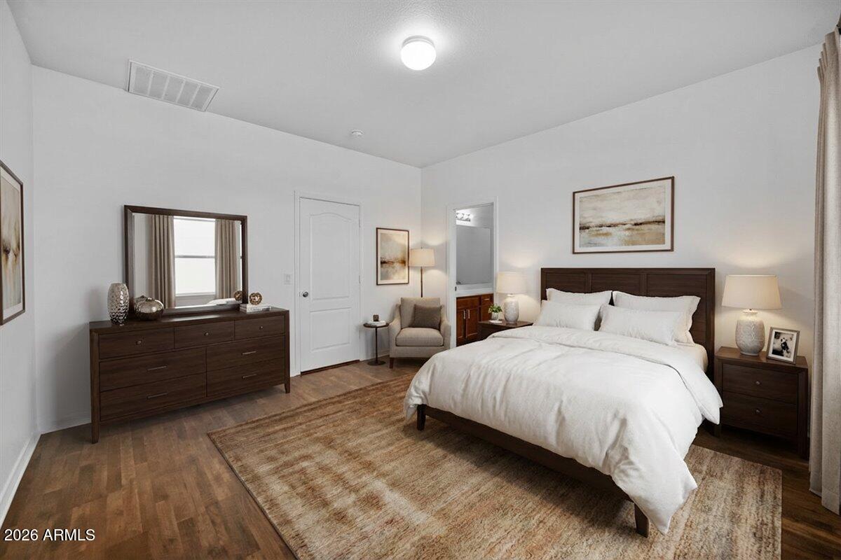 4366 West White Canyon Road San Tan Valley, AZ 85144 - Photo 19 of 35 a spacious bedroom with a bed and a dresser