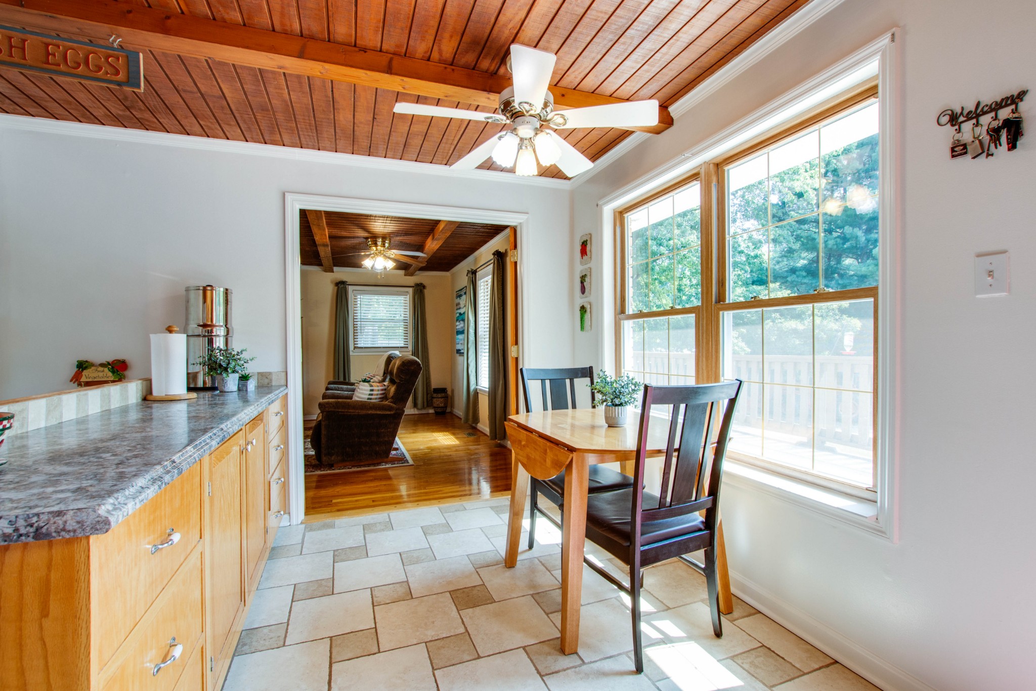 444 S Road Cottontown, TN 37048 - Photo 11 of 30 a view of a dining room with furniture window and outside view