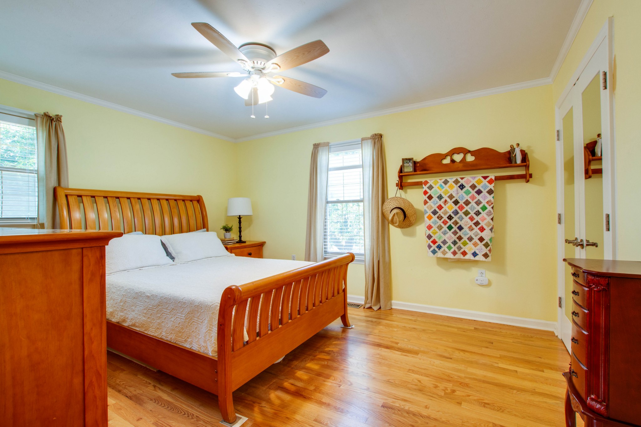444 S Road Cottontown, TN 37048 - Photo 14 of 30 a bedroom with a bed and wooden floor