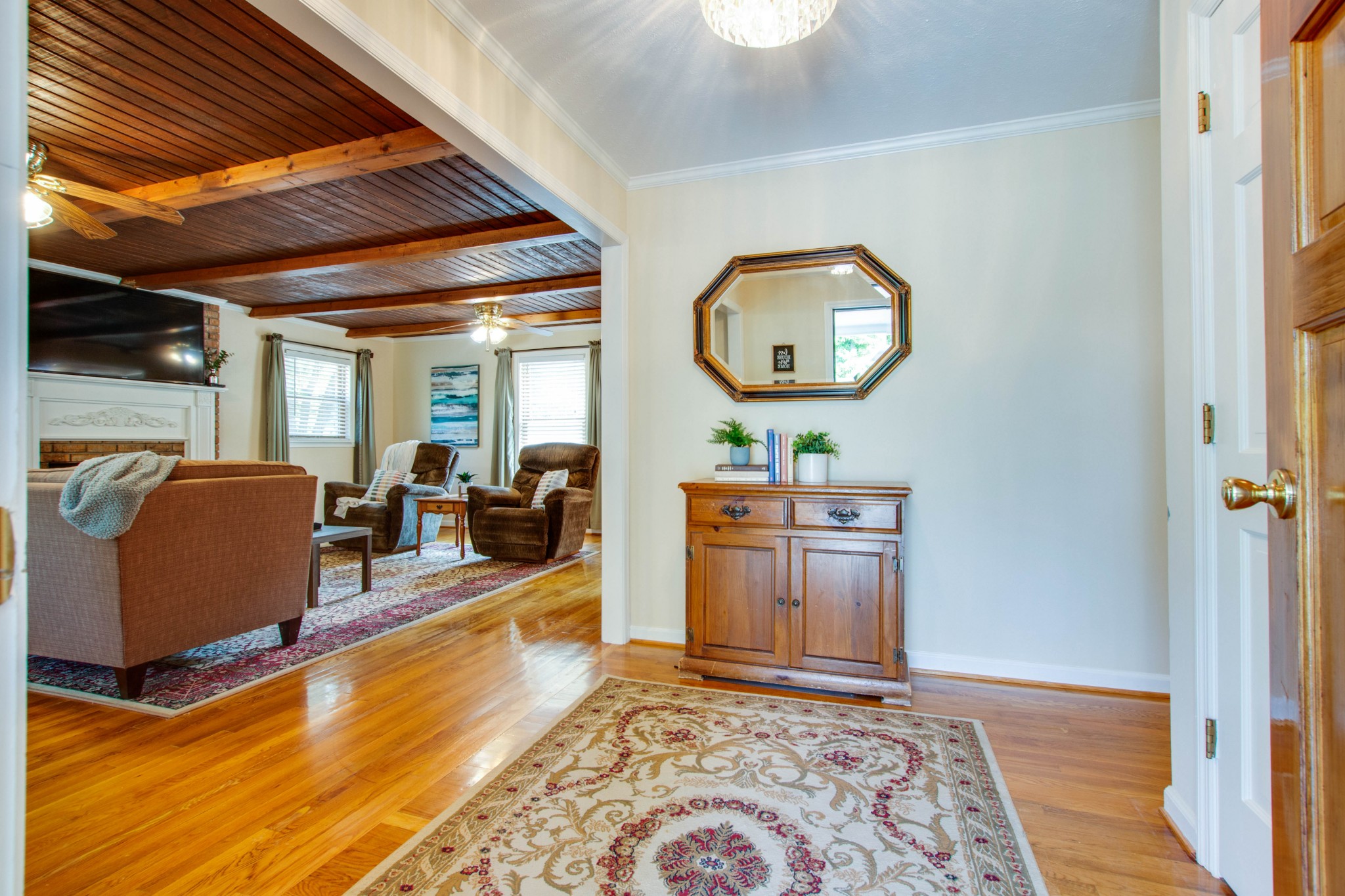 444 S Road Cottontown, TN 37048 - Photo 6 of 30 a living room with furniture and a wooden floor