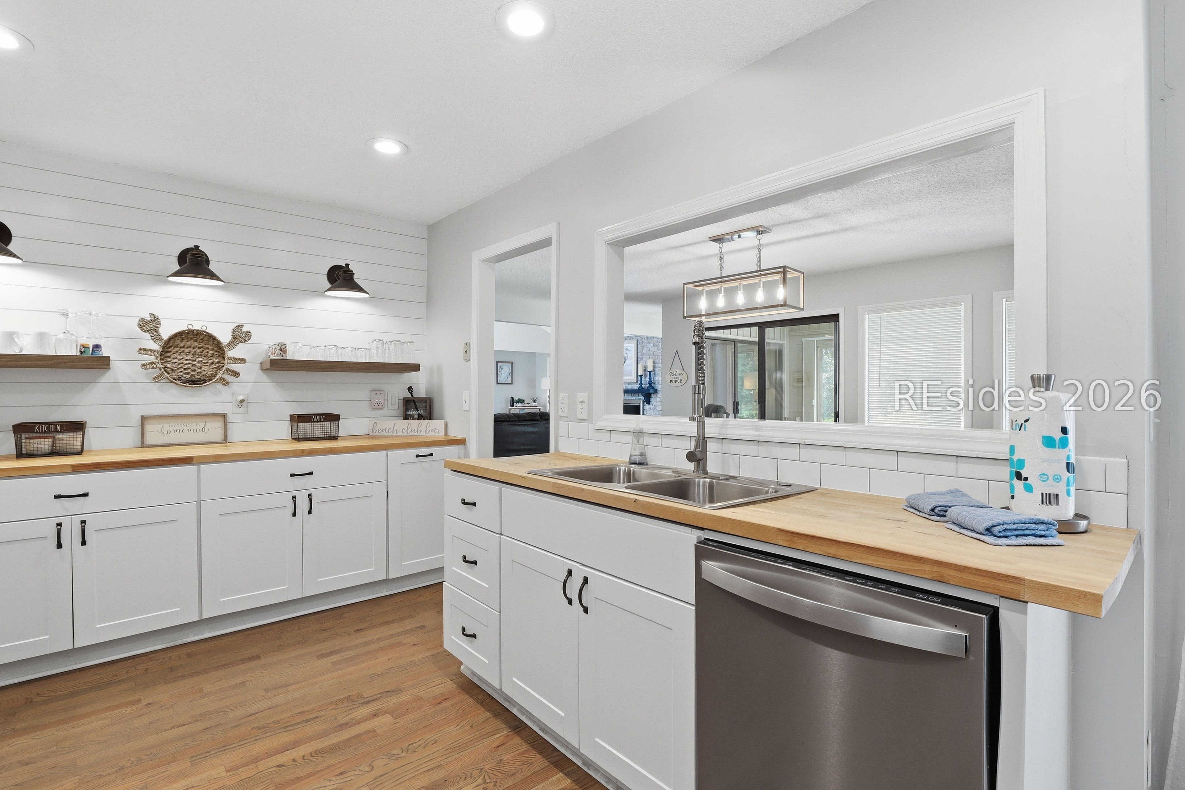 150 Otter Road Hilton Head Island, SC 29928 - Photo 13 of 56 Kitchen with Butcher Block Counters