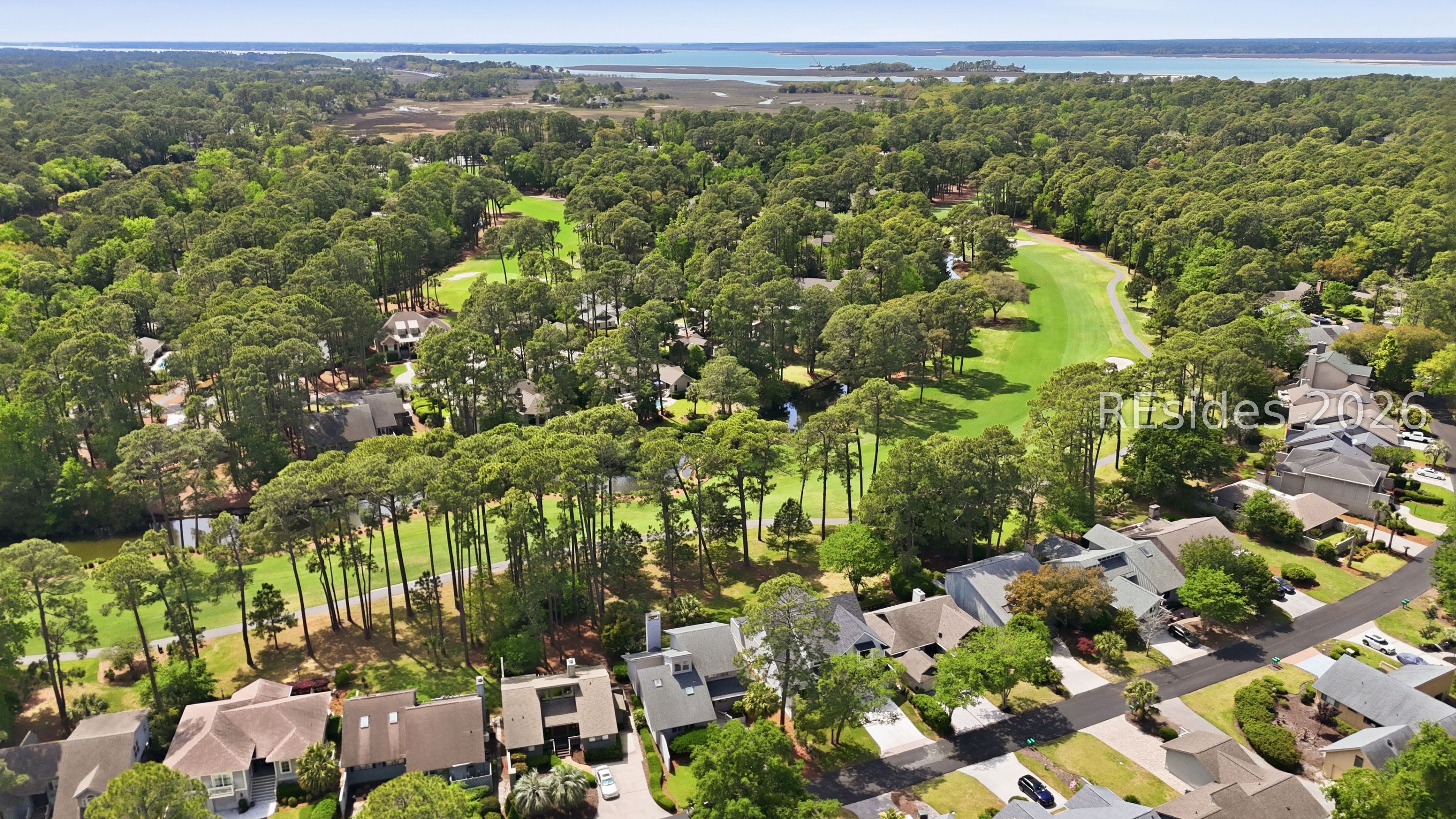 150 Otter Road Hilton Head Island, SC 29928 - Photo 38 of 56 Aerial View to Golf Course