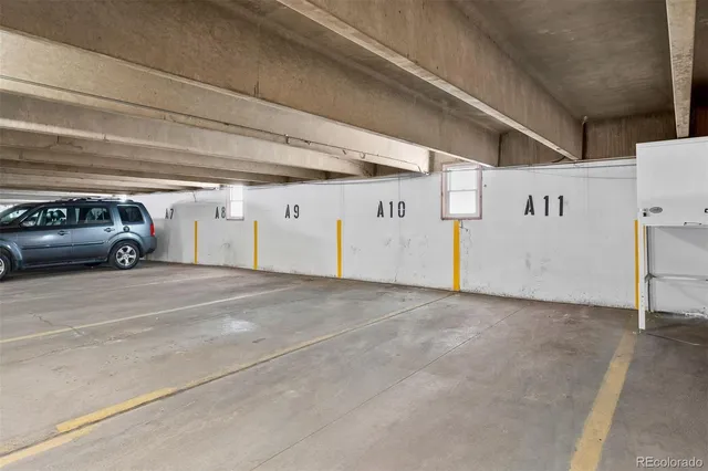 a view of a building from a window
