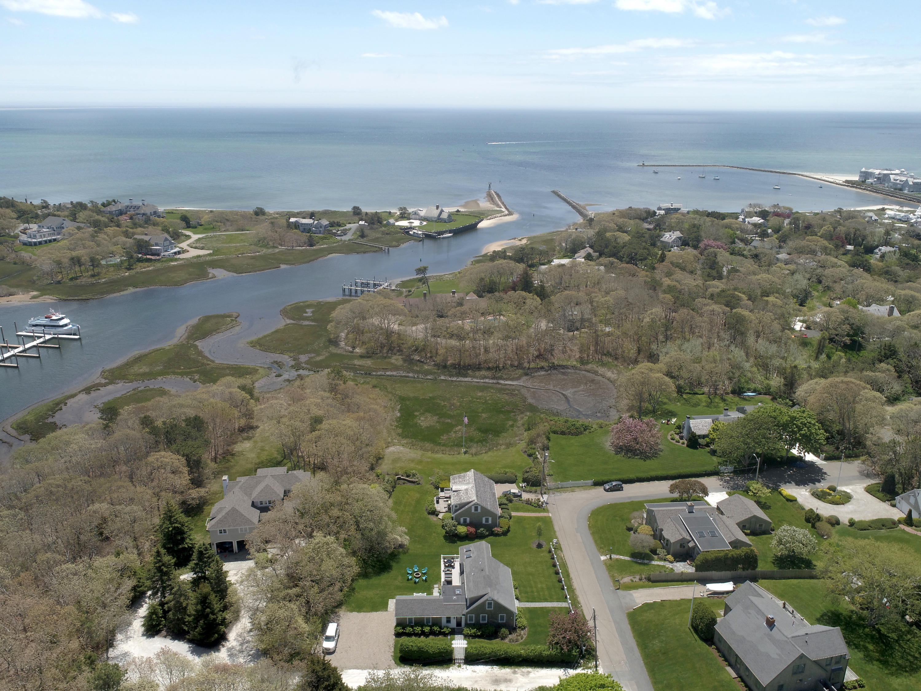 15 Colonial Way Harwich Port, MA 02646 - Photo 28 of 28 an aerial view of ocean and residential houses with outdoor space