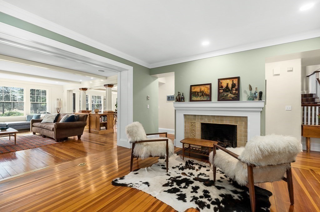 8 Walnut Road Wenham, MA 01984 - Photo 14 of 42 a living room with furniture and a fireplace