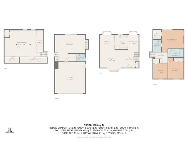 a picture of a kitchen with a refrigerator