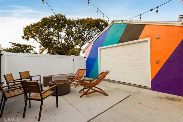 a view of outdoor space with seating area