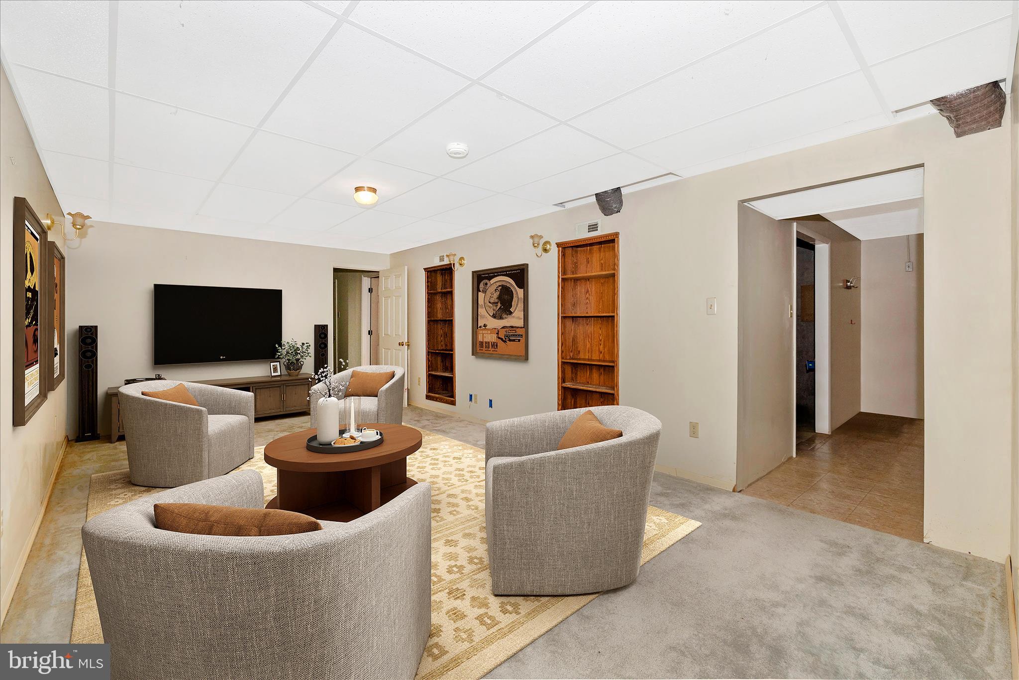 14069 Hoovers Mill Road Rocky Ridge, MD 21778 - Photo 44 of 63 Lower Level Family Room Virtually Staged