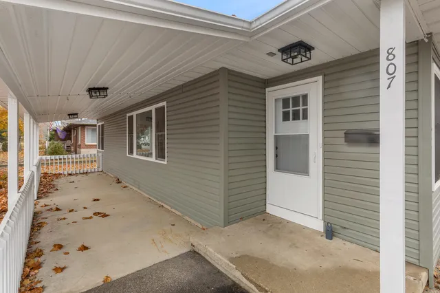 a view of a house with a door