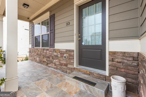 a view of front door of house