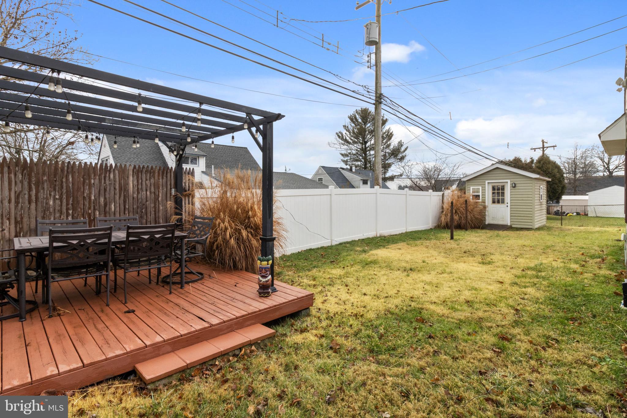 10 Cotton Road Levittown, PA 19057 - Photo 32 of 34 The side yard with a newer shed!