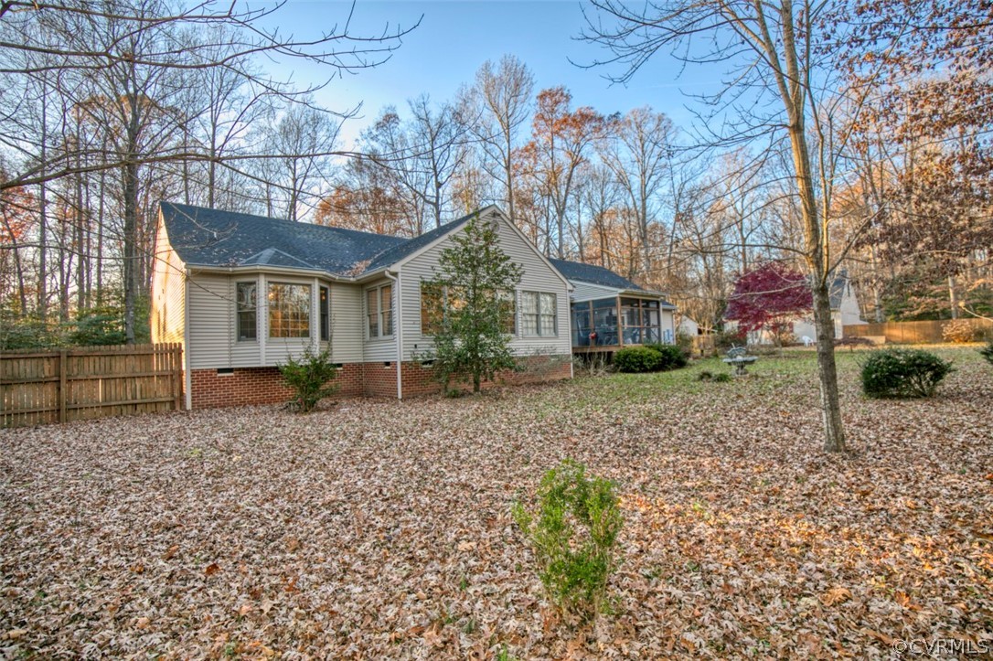 9620 Old Forge Road Providence Forge, VA 23140 - Photo 36 of 39 Rear view of house from expansive fenced back yard