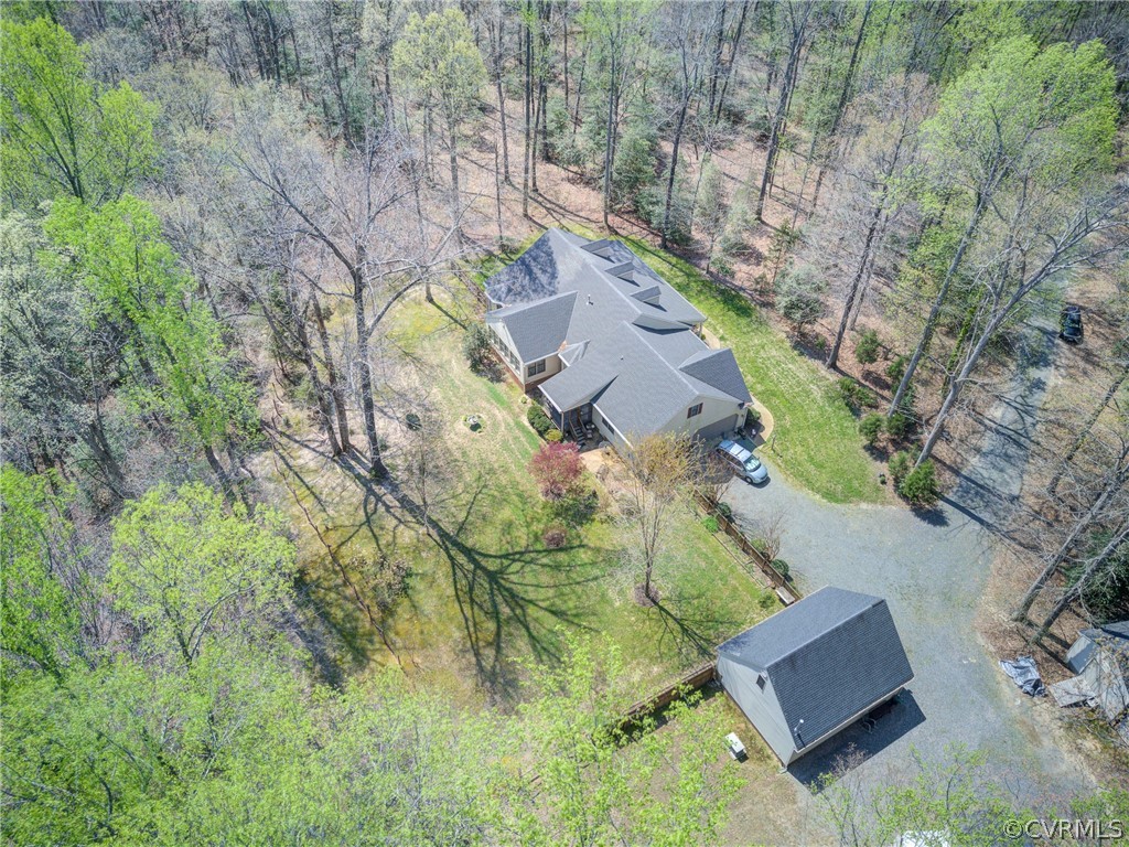9620 Old Forge Road Providence Forge, VA 23140 - Photo 5 of 39 Aerial View of the House and Detached Garage/Works