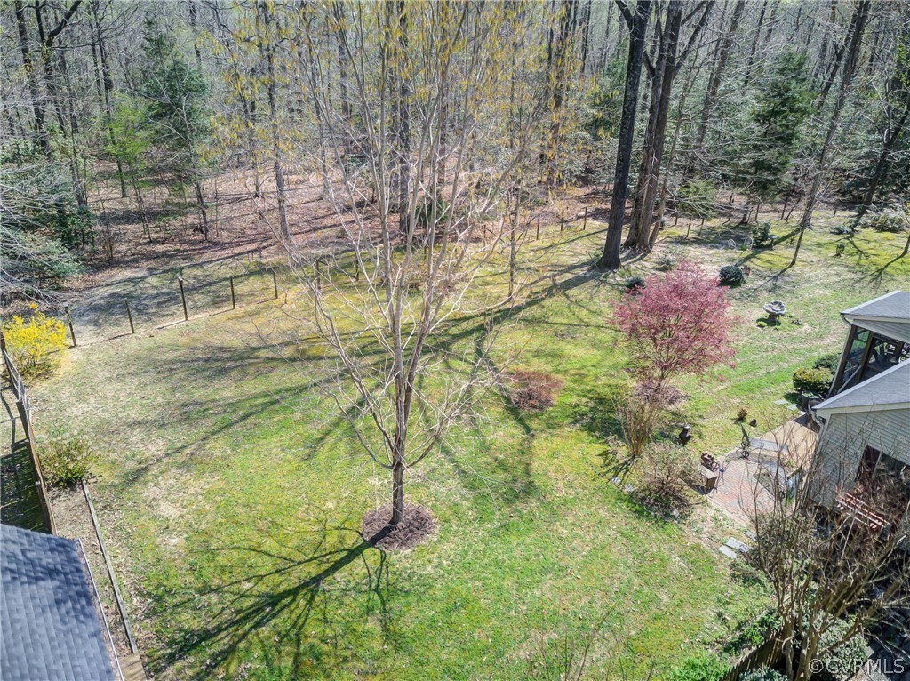 9620 Old Forge Road Providence Forge, VA 23140 - Photo 6 of 39 Aerial view of rear yard showing portion of rear P